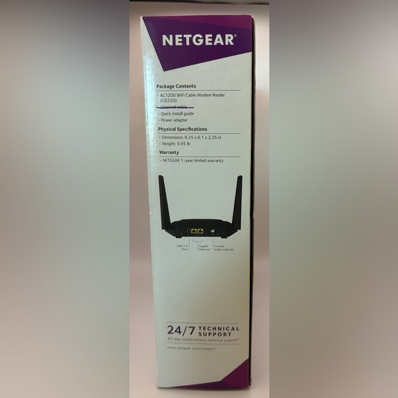 AC 1200 WiFi Cable Modem Router - 802.11 ac Dual Band Gigabit - Up to 340 Mbps - Picture 2 of 16